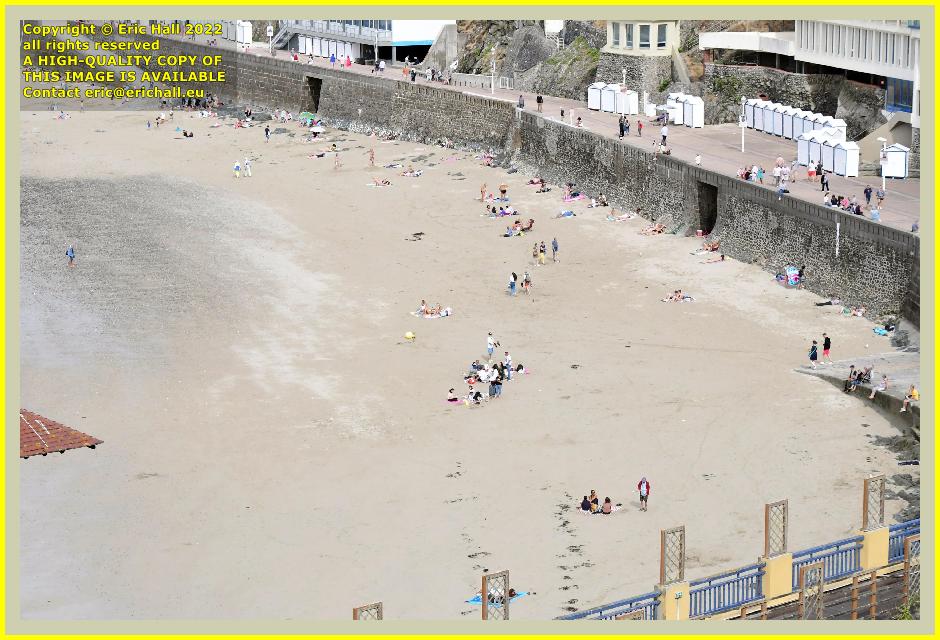 people on beach plat gousset Granville Manche Normandy France Eric Hall photo August 2022