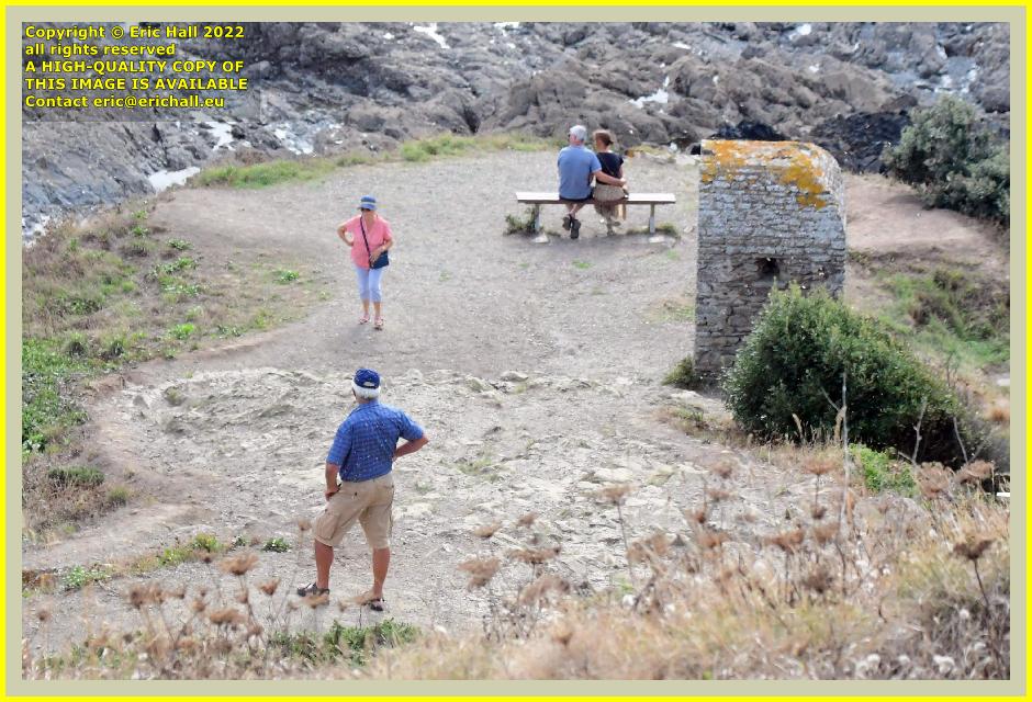 cabanon vauban people on bench pointe du roc Granville Manche Normandy France Eric Hall photo 12th September 2022
