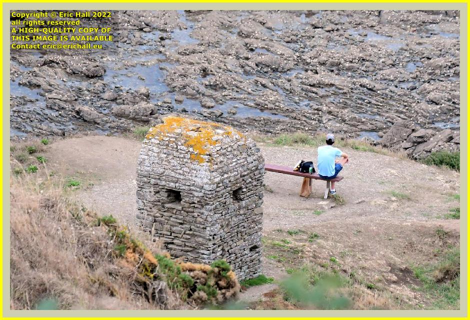 cabanon vauban person on bench pointe du roc Granville Manche Normandy France Eric Hall photo 13th September 2022