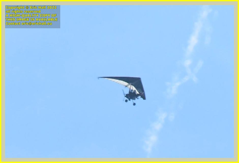 powered hang glider baie de mont st michel Granville Manche Normandy France Eric Hall photo September 2022