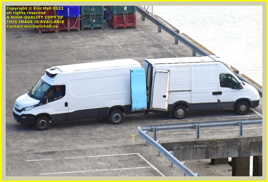 refrigerated vans port de Granville harbour Manche Normandy France Eric Hall photo 18th September 2022