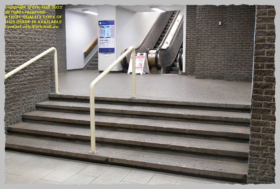 steps up to escalator gare centrale Montreal Canada Eric Hall photo October 2022