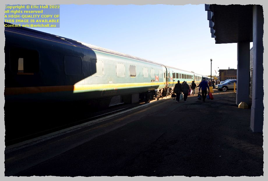 viarail carriage Campbellton railway station new brunswick Canada Eric Hall photo October 2022