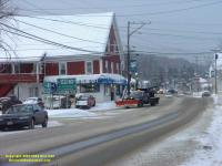 Colebrook New Hampshire Main Street in the snow