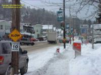 Colebrook New Hampshire Main Street in the snow