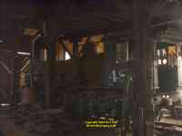 Steam train undergoing restoration Cumbres and Toltec Railway Chama New Mexico