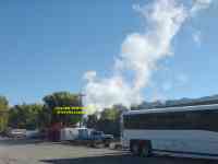 restored steam train about to start off with tourists Cumbres and Toltec Railway Chama New Mexico