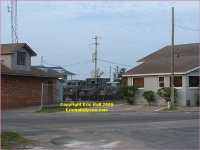 military vehicles at the police station Hatteras North Carolina