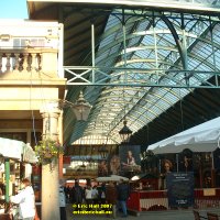 Covent Garden Market Hall victorian steel glass roof London England January 2007 copyright free photo royalty free photo