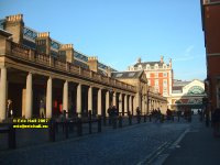 Covent Garden market hall south side  with Transport Museum east side London England January 2007 copyright free photo royalty free photo